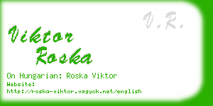 viktor roska business card